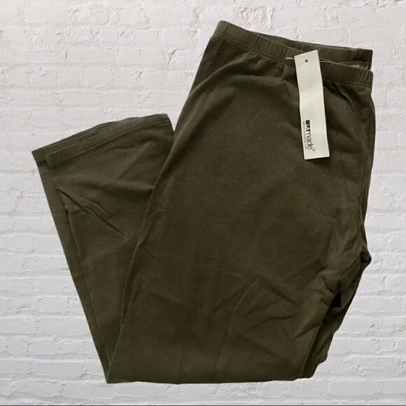 LA Made Basic Cropped Cotton Blend Legging NWT - Picture 2 of 5